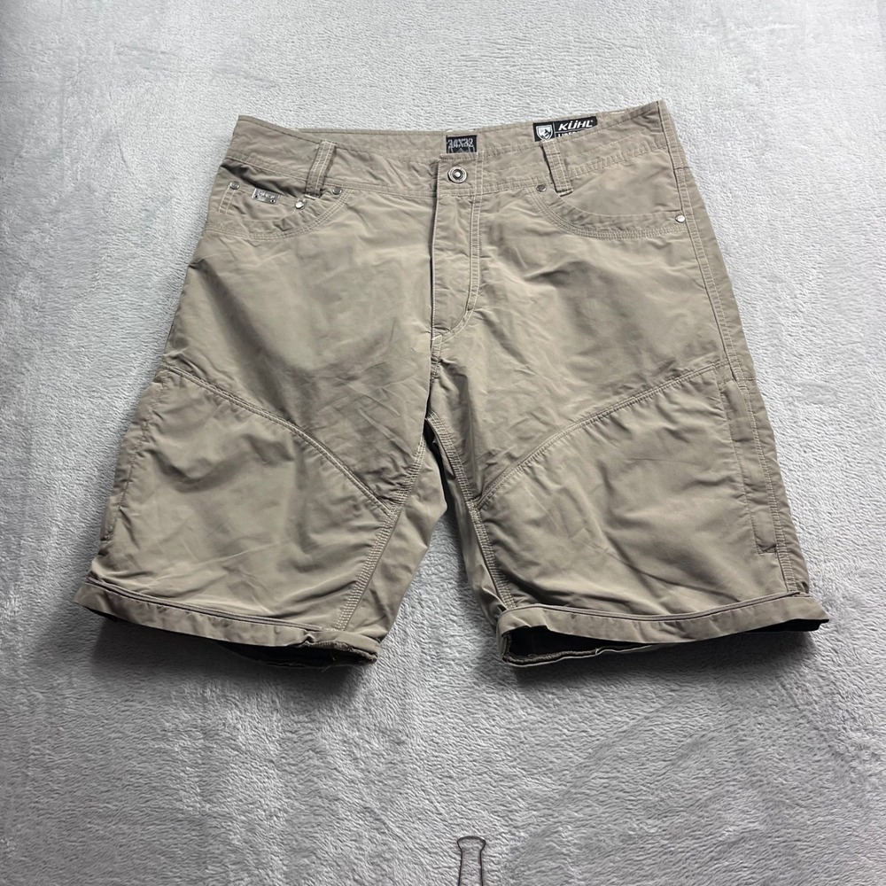 Kuhl Liberator Convertible Stealth Shorts Mens 34 Khaki Tan Hiking Outdoor Zip